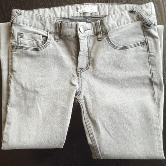 Free people jeans skinny grey distressed long - Picture 6 of 8